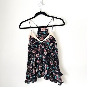 Juicy Couture Floral Silk Sleeveless Blouse Size 0